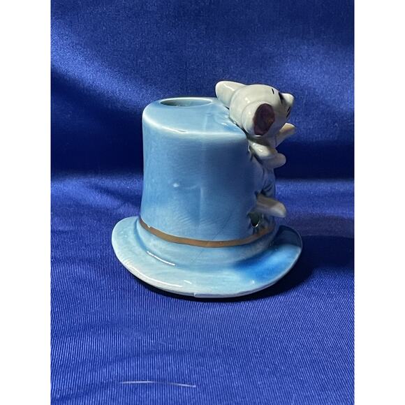 Porcelain Napcoware Top Hat with Grey Mouse Toothpick Holder - Picture 3 of 7